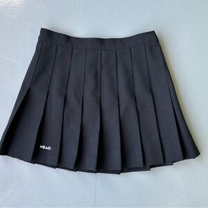 Vintage Head Black Pleated Mini Skirt